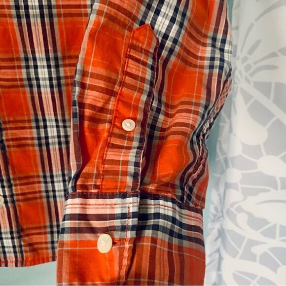 Urban Pipeline Orange Plaid Button Down Shirt Size Medium - Picture 5 of 10